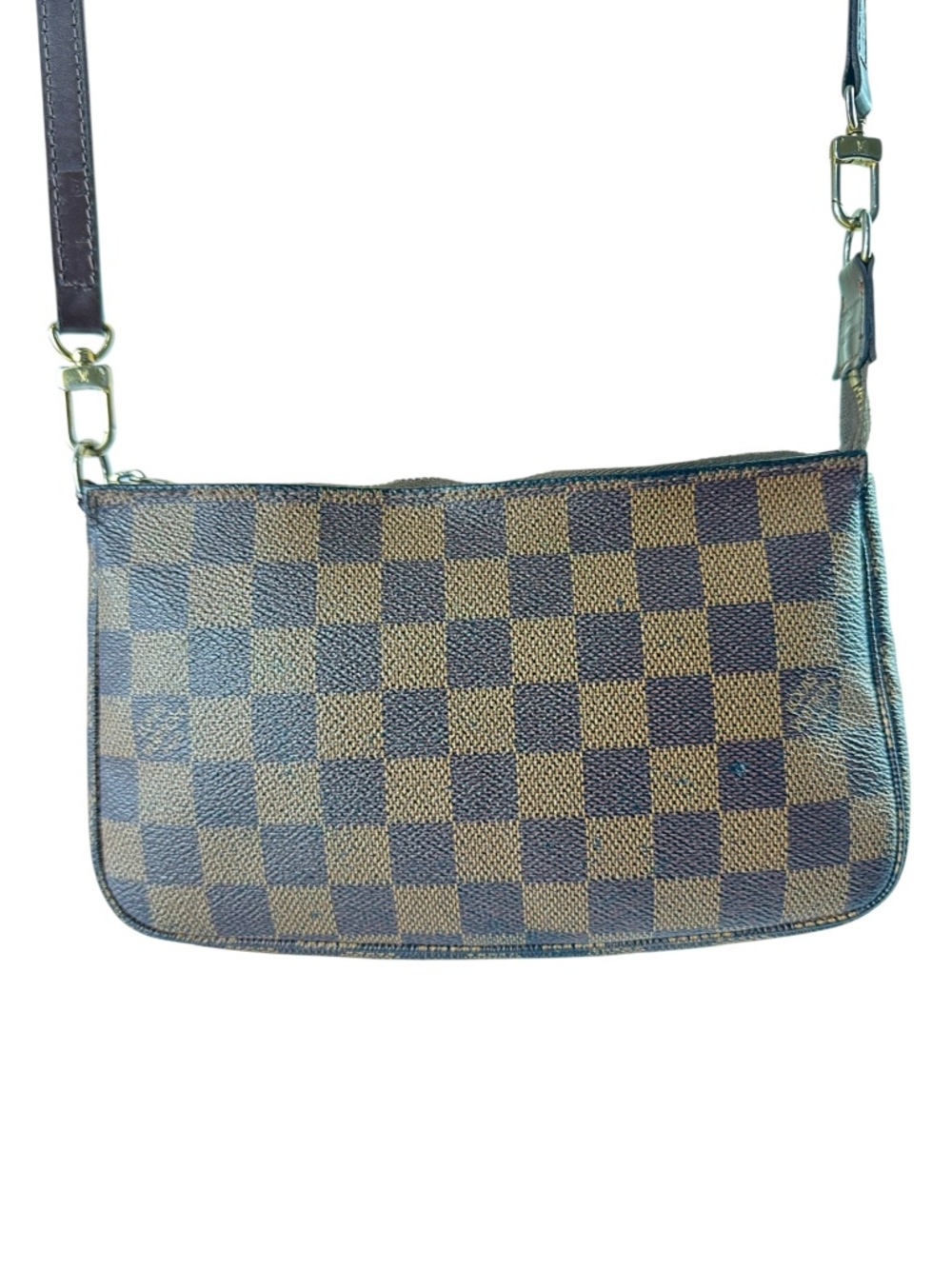 Vintage LOUIS VUITTON Damier Ebene Pochette Accessoires Shoulder Bag Crossbody